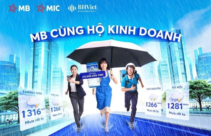 Nhẹ gánh lo âu nhờ MB bảo vệ nguồn thu nhập mùa mưa bão