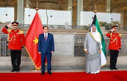 Thủ tướng Kuwait chủ trì lễ đón chính thức Thủ tướng Phạm Minh Chính