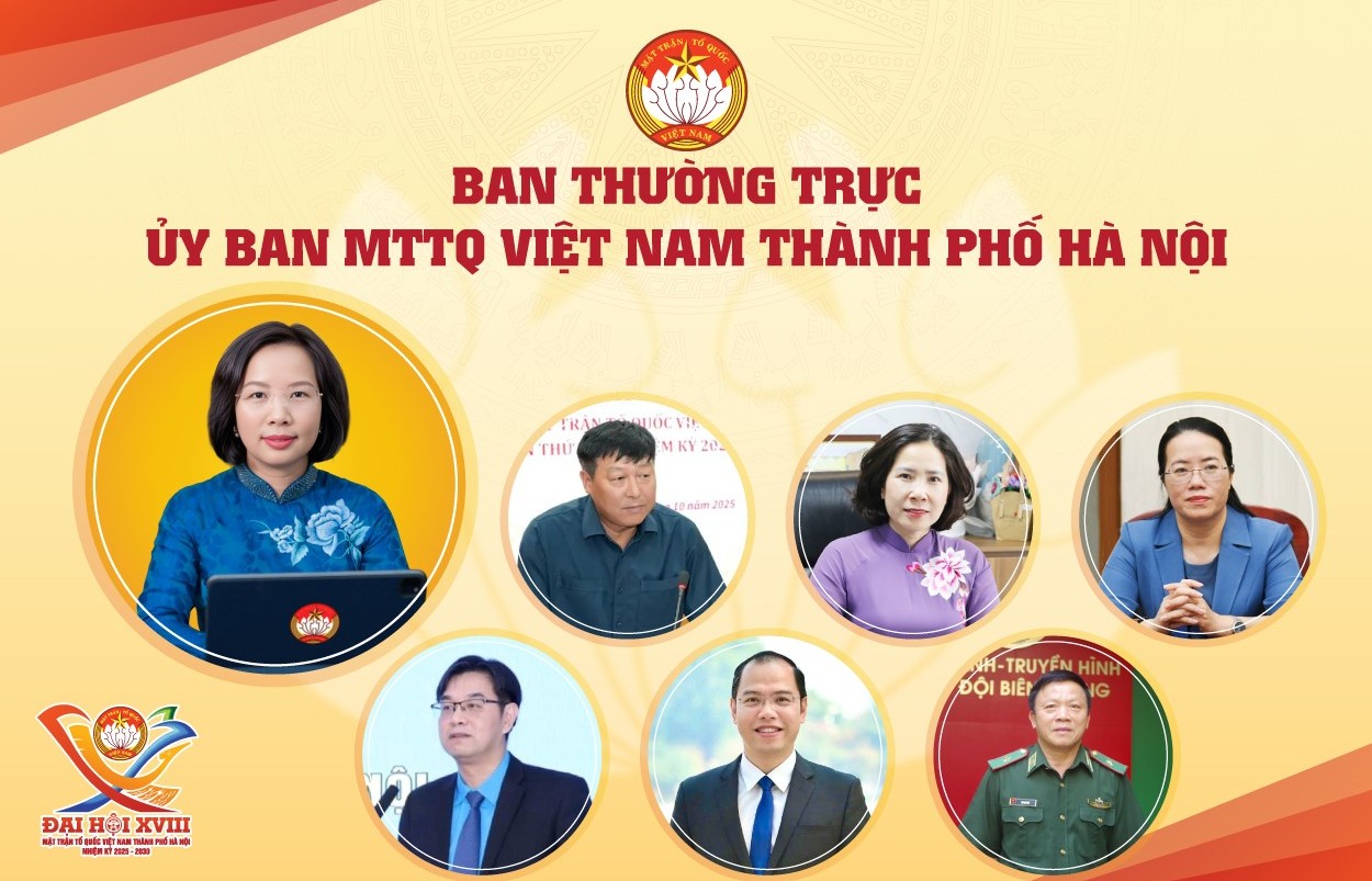 Ban Thường trực Ủy ban MTTQ Việt Nam TP Hà Nội nhiệm kỳ 2025 - 2030