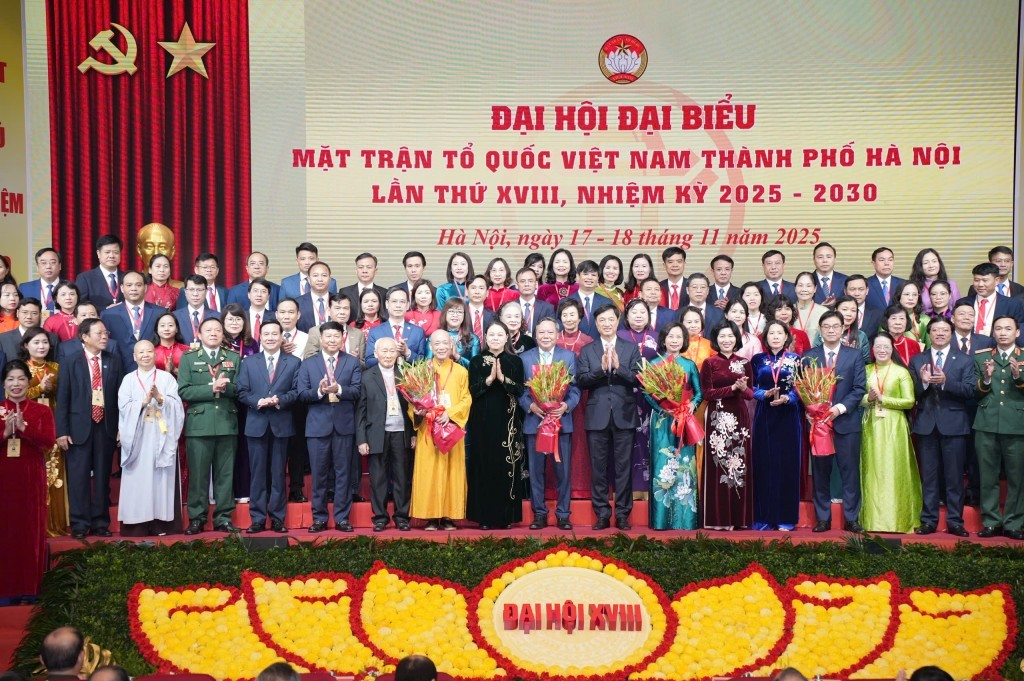 126 Ủy viên Ủy ban MTTQ Việt Nam TP Hà Nội khóa XVIII ra mắt Đại hội
