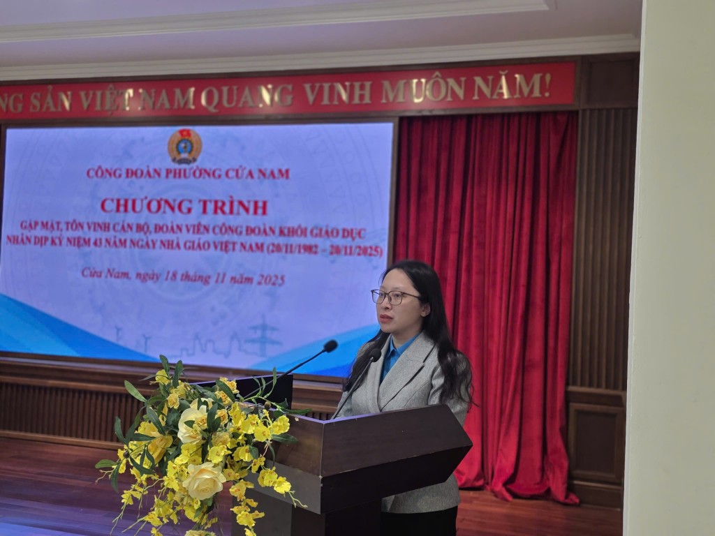 Công đoàn phường Cửa Nam tri ân đội ngũ nhà giáo Công đoàn phường Cửa Nam tri ân đội ngũ nhà giáo