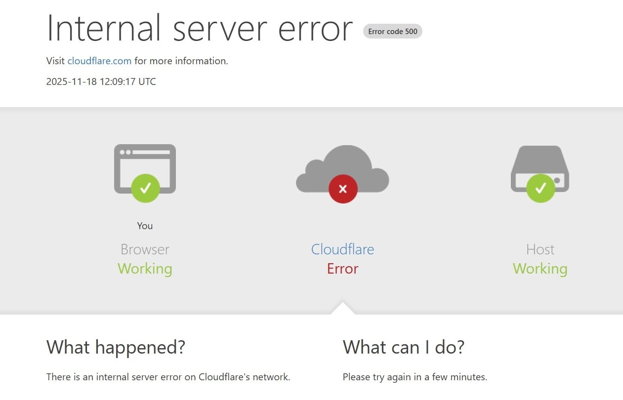Hàng loạt trang web, dịch vụ internet toàn cầu gián đoạn do sự cố Cloudflare