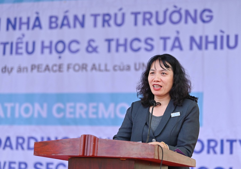 3-Bà Lê Quỳnh Lan, Giám đốc Quốc gia Plan International Việt Nam phát biểu tại sự kiện