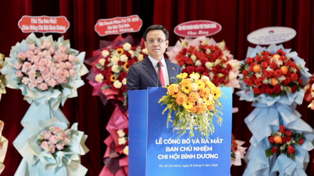 Tân Chủ nhiệm Chi hội Doanh nhân trẻ Bình Dương Nguyễn Thế Duy