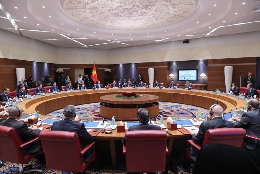 Thủ tướng Phạm Minh Chính hội đàm với Thủ tướng Algeria Sifi Ghrieb - Ảnh: VGP/Nhật Bắc Thủ tướng Phạm Minh Chính hội đàm với Thủ tướng Algeria Sifi Ghrieb - Ảnh: VGP/Nhật Bắc