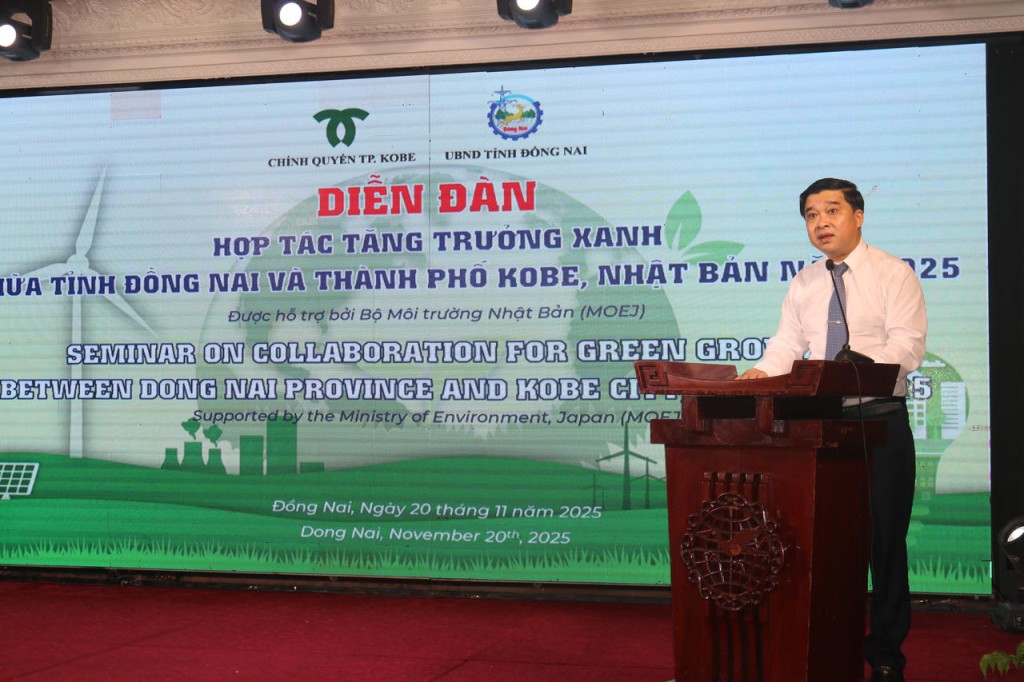 Phó Chủ tịch Ủy ban nhân dân tỉnh Đồng Nai Hồ Văn Hà phát biểu tại diễn đàn.