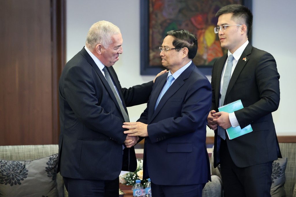 Bộ trưởng Bộ Cựu chiến binh và người có công Algeria Abdelmalek Tacherift cho biết sẵn sàng hợp tác với các cơ quan phía Việt Nam theo các nội dung mà Thủ tướng Phạm Minh Chính đã có ý kiến.Ảnh: VGP/Nhật Bắc