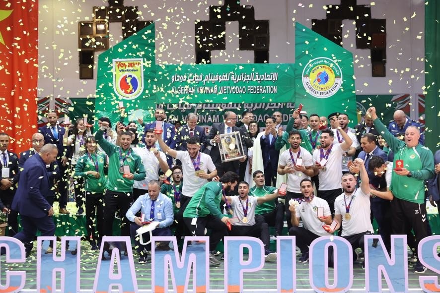 Tại Algeria hiện nay có hàng trăm câu lạc bộ Vivonam nằm khắp nơi tại 37/58 tỉnh và thành phố trên cả nước; trở thành một trong những quốc gia có số lượng võ sinh Vovinam đông đảo nhất, chỉ sau Việt Nam - Ảnh: VGP/Nhật Bắc Tại Algeria hiện nay có hàng trăm câu lạc bộ Vivonam nằm khắp nơi tại 37/58 tỉnh và thành phố trên cả nước; trở thành một trong những quốc gia có số lượng võ sinh Vovinam đông đảo nhất, chỉ sau Việt Nam - Ảnh: VGP/Nhật Bắc