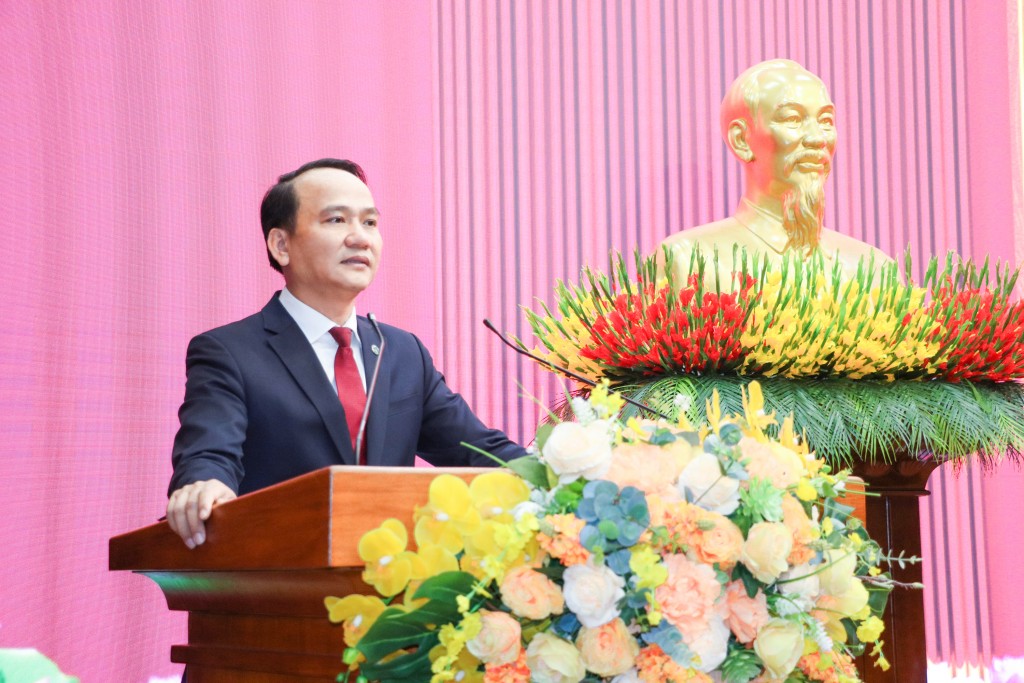 Phó Bí thư Thường trực Thành ủy Đà Nẵng Nguyễn Đình Vĩnh phát biểu giao nhiệm vụ (Ảnh: danang.gov)