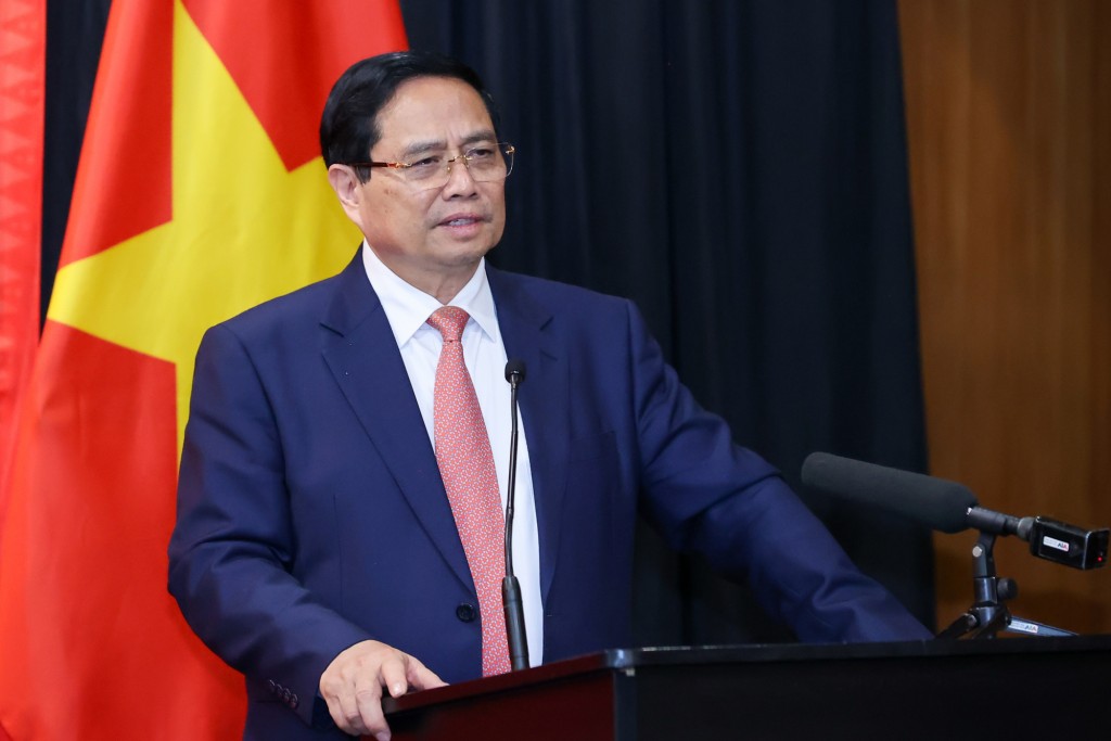 Thủ tướng cho rằng nếu đẩy mạnh các hoạt động hợp tác kinh tế, cộng đồng người Việt Nam tại Nam Phi sẽ lớn mạnh - Ảnh: VGP/Nhật Bắc