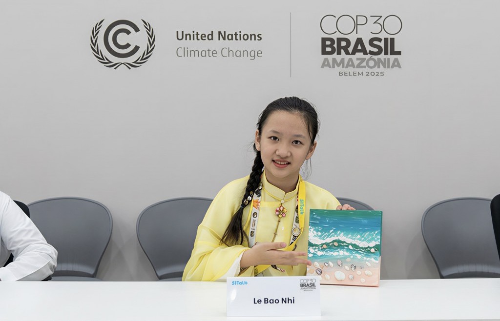 Đại diện thiếu nhi Việt Nam đầu tiên phát biểu tại Diễn đàn Biến đổi khí hậu của Liên hợp quốc