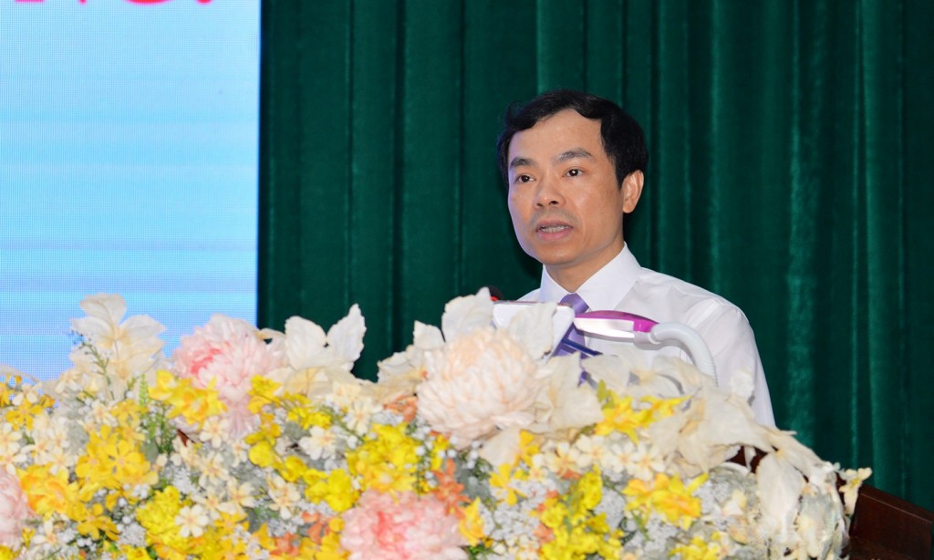 Phó Giáo sư, Tiến sĩ Nguyễn Mạnh Hùng phát biểu khai mạc Hội thảo.