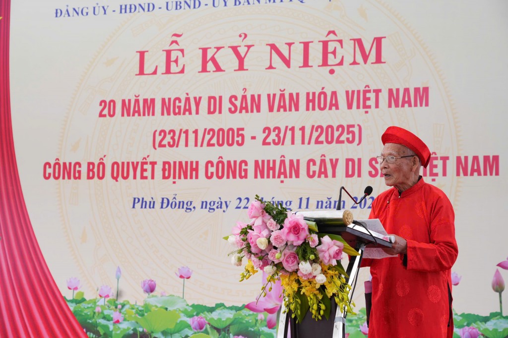 Xã Phù Đổng công bố Quyết định công nhận Cây Di sản Việt Nam