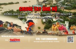 Cùng Báo Tuổi trẻ Thủ đô chung tay ủng hộ đồng bào miền Trung - Tây Nguyên khắc phục hậu quả mưa lũ