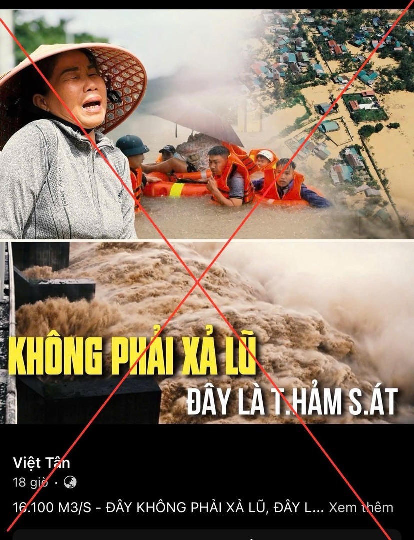  Thông tin sai sự thật phát tán trên mạng xã hội  ẢNH: BỘ CÔNG AN