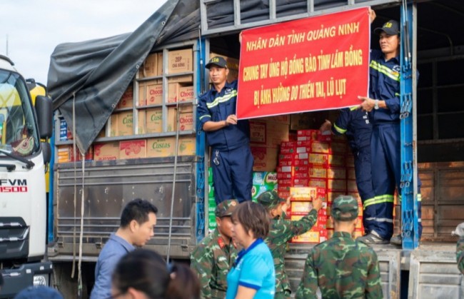 Quảng Ninh hỗ trợ nhân dân Lâm Đồng khắc phục thiên tai lũ lụt