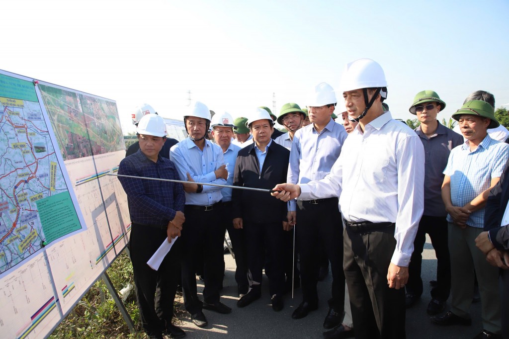 Bí thư Thành uỷ Hà Nội kiểm tra tiến độ Dự án đường Vành đai 4