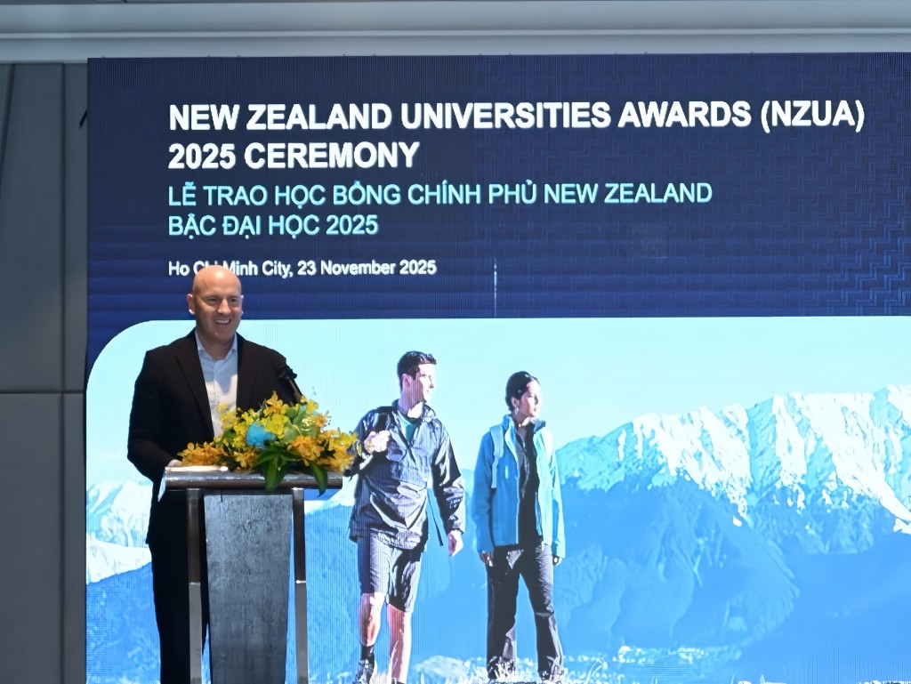 Đại diện ENZ chia sẻ niềm tự hào khi chào đón thế hệ học sinh NZUA đến với các trường đại học hàng đầu New Zealand và kỳ vọng các em sẽ đóng góp cho sự phát triển chung.