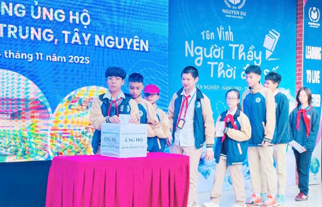Trường học Hà Nội lan tỏa lòng nhân ái hướng về miền Trung - Tây Nguyên