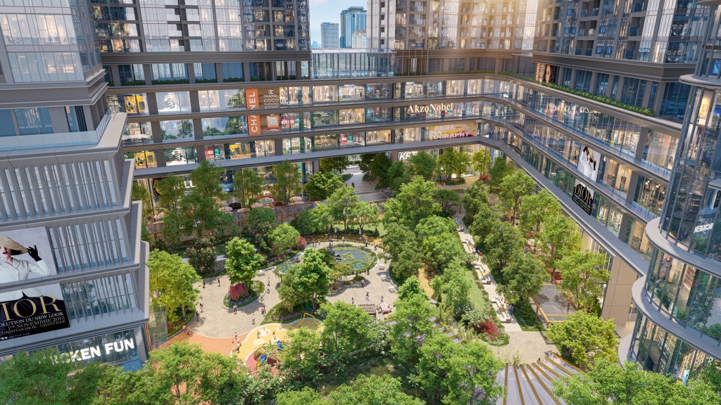 Sun Group dành hơn 11.000m2 để kiến tạo không gian xanh bên trong Sun Feliza Suites. Ảnh: Sun Property.