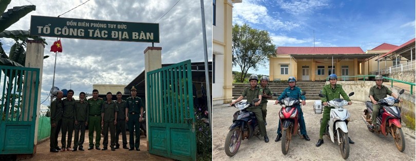 Lực lượng công an triển khai quyết liệt công tác tuần tra, kiểm soát những nơi có nhiều rẫy cà phê, hồ tiêu, dễ phát sinh tội phạm trộm cắp (Ảnh: CALĐ)