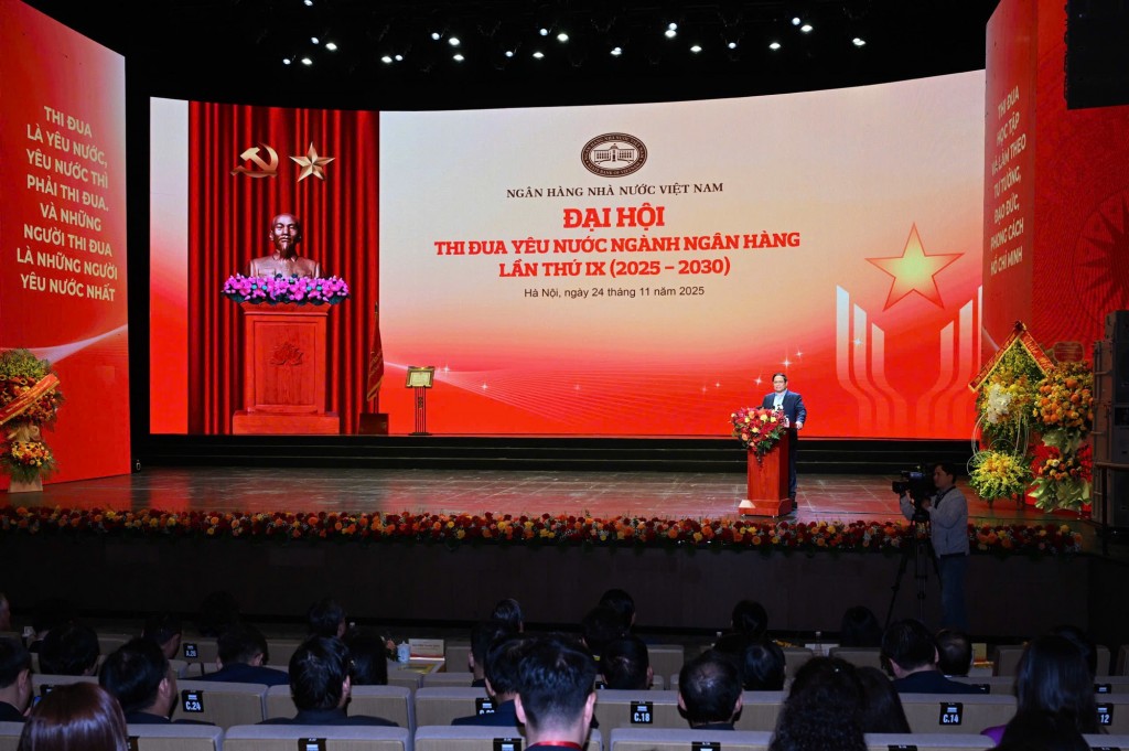 Thủ tướng Phạm Minh Chính phát biểu chỉ đạo Đại hội - Ảnh: VGP/Nhật Bắc