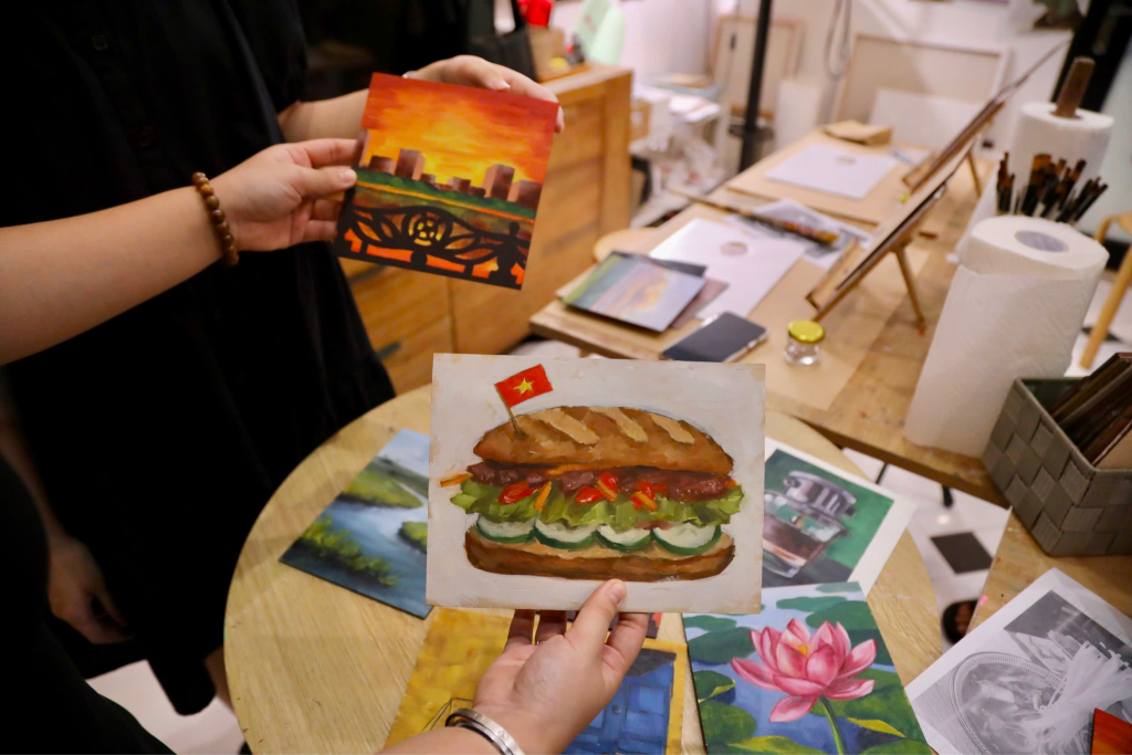         Những bức tranh mang đậm bản sắc Việt Nam trong các buổi workshop của BRUSH Studio