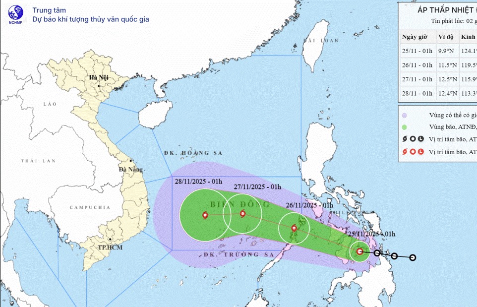 Áp thấp nhiệt đới có khả năng mạnh lên thành bão