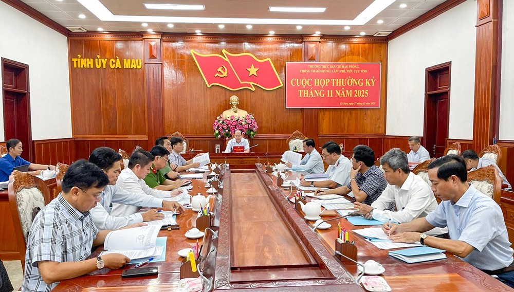 Bí thư Tỉnh uỷ Cà Mau Nguyễn Hồ Hải chủ trì phiên họp Ban Chỉ đạo Phòng, chống tham nhũng