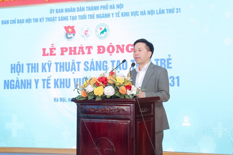 , Ông Đỗ Đình Tùng, Giám đốc Bệnh viện Đa khoa Đức Giang phát biểu tại chương trình