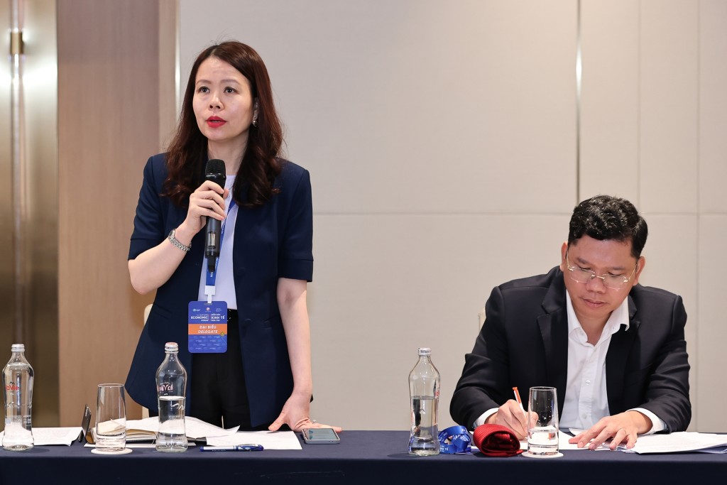 Thứ trưởng Bộ Ngoại giao Nguyễn Minh Hằng báo cáo tại Phiên họp - Ảnh: VGP/Nhật Bắc