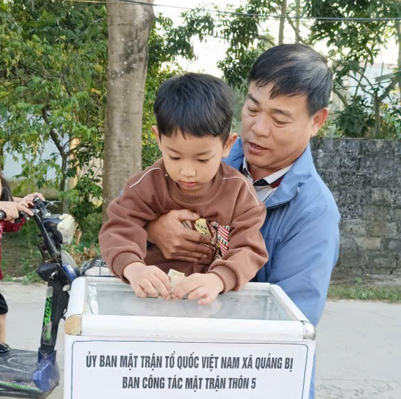 Nhân dân xã Quảng Bị hướng về đồng bào miền Trung và Tây Nguyên