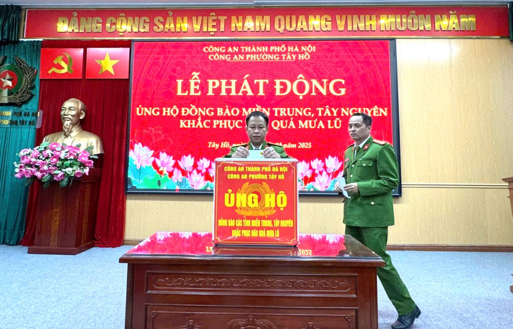 Công an Hà Nội lan toả yêu thương, hướng về miền Trung và Tây Nguyên