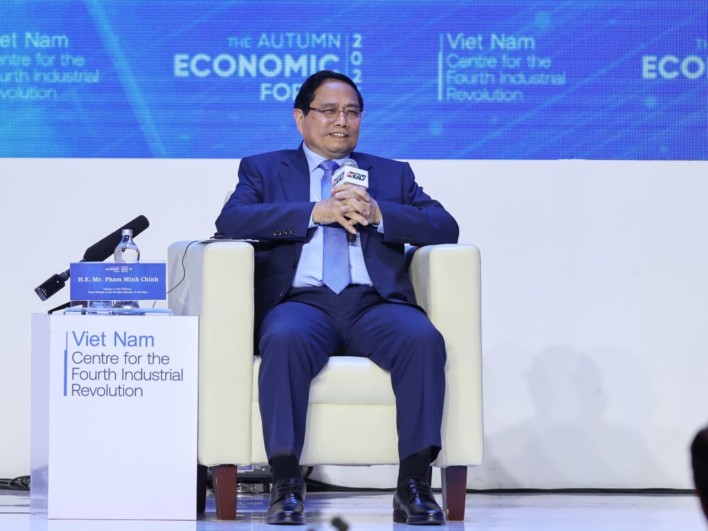 Thủ tướng chia sẻ về những yếu tố định hình Việt Nam trong kỷ nguyên vươn mình - Ảnh: VGP/Nhật Bắc