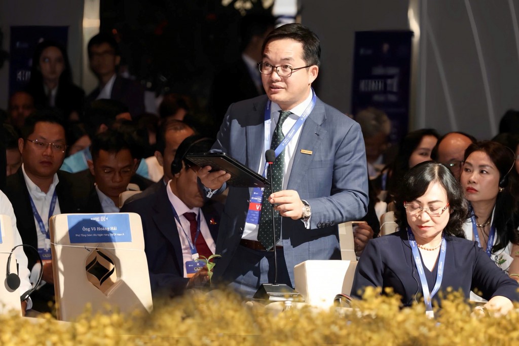 Ông Võ Hoàng Hải – Phó Tổng giám đốc Nam A Bank phát biểu tại chương trình