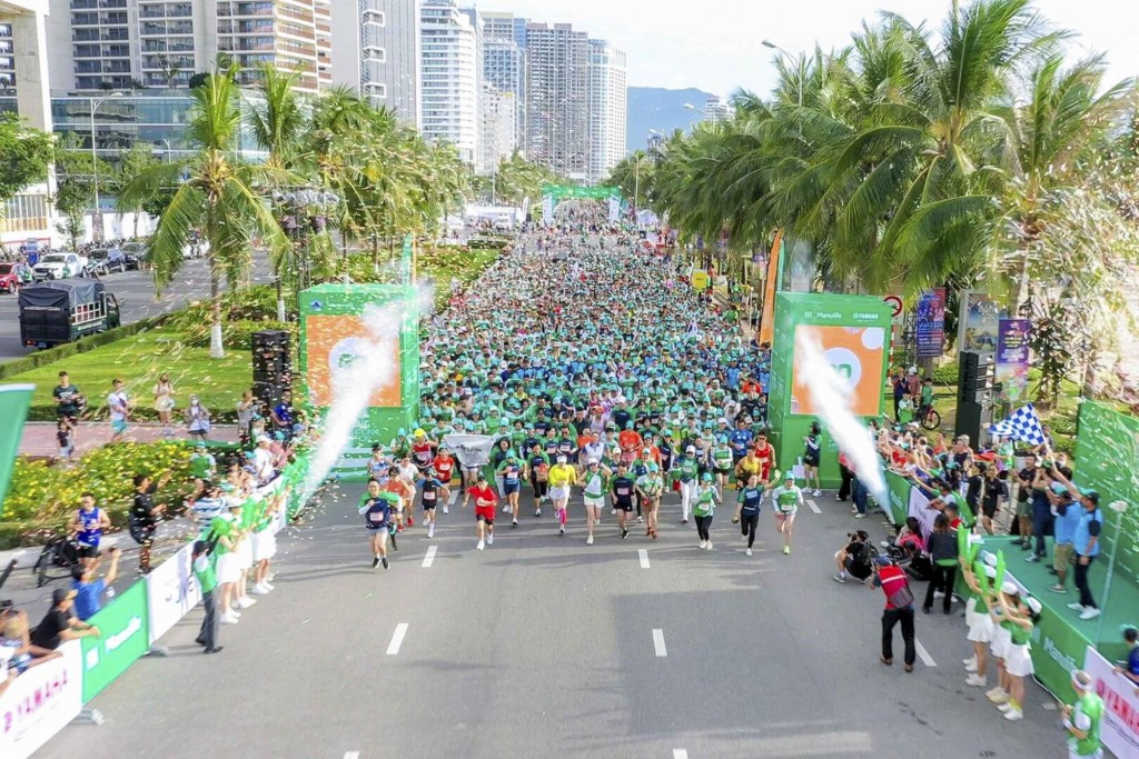Cuộc thi Marathon Quốc tế Đà Nẵng với lợi thế đường chạy đẹp dọc bờ biển và ven sông trong lòng thành phố 