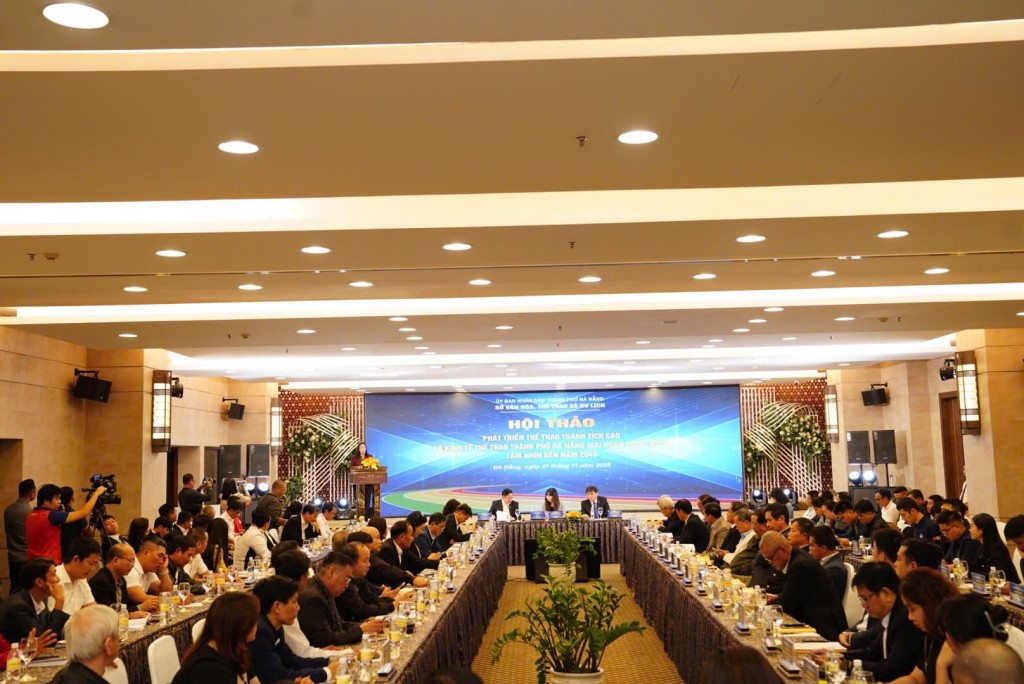 Hội thảo “Phát triển thể thao thành tích cao và kinh tế thể thao thành phố Đà Nẵng giai đoạn 2025-2030, tầm nhìn đến năm 2045” (Ảnh Út Vũ)