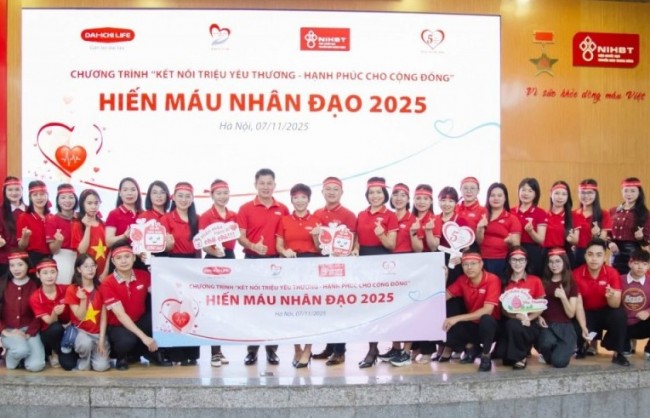 Dai-ichi Life Việt Nam tiếp tục triển khai chương trình hiến máu nhân đạo 2025 tại Hà Nội