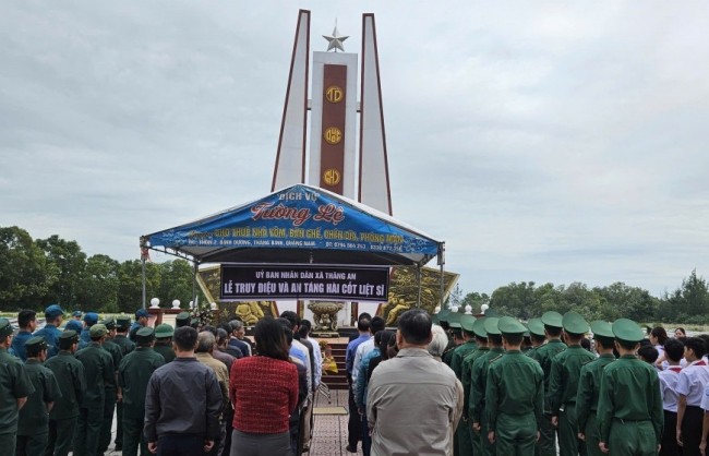 Đà Nẵng tổ chức lễ truy điệu, an táng hài cốt liệt sĩ