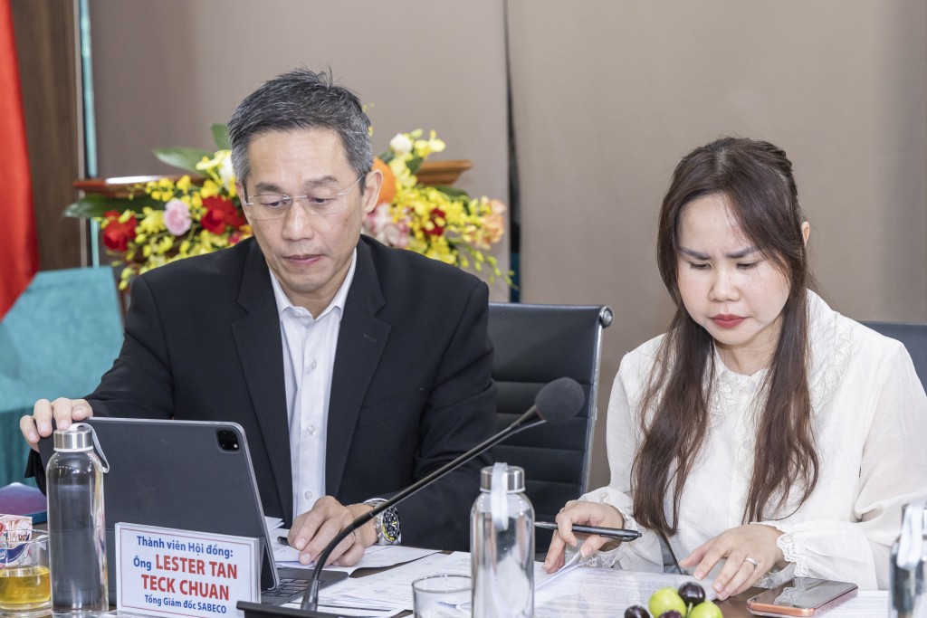 Ông Lester Tan - Tổng Giám đốc SABECO phát biểu tại buổi thẩm định