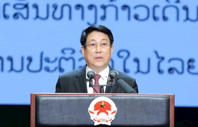 Diễn văn của Chủ tịch nước Lương Cường tại lễ kỷ niệm 50 năm Quốc khánh CHDCND Lào