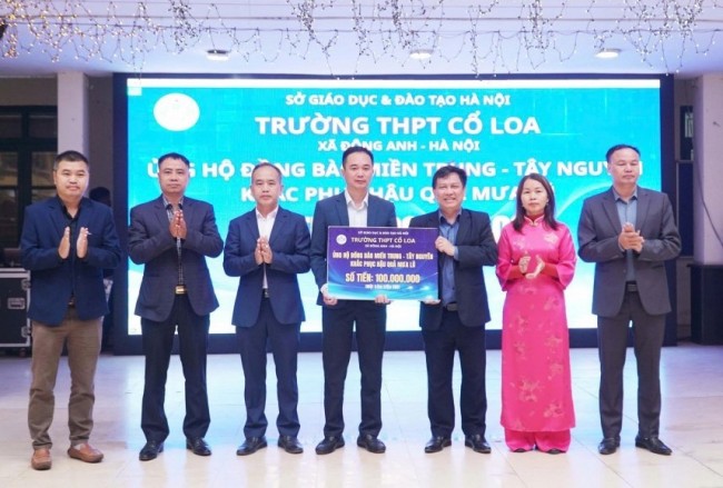 Học sinh THPT Cổ Loa góp yêu thương gửi miền bão lũ