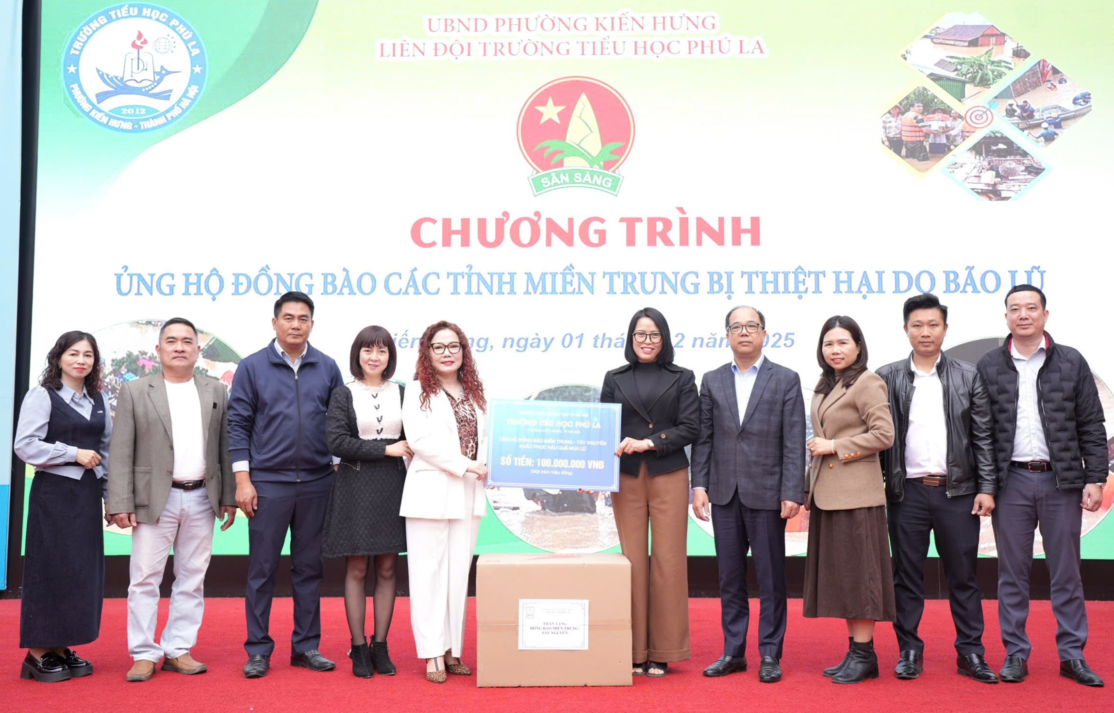 Trường Tiểu học Phú La chia sẻ yêu thương tới đồng bào vùng lũ