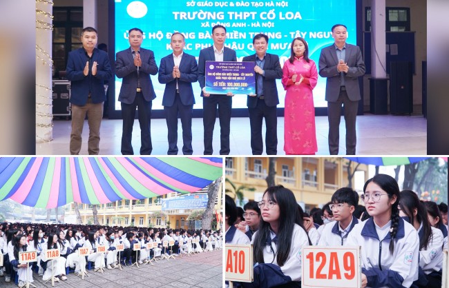 Trường THPT Cổ Loa trao yêu thương đến đồng bào vùng lũ