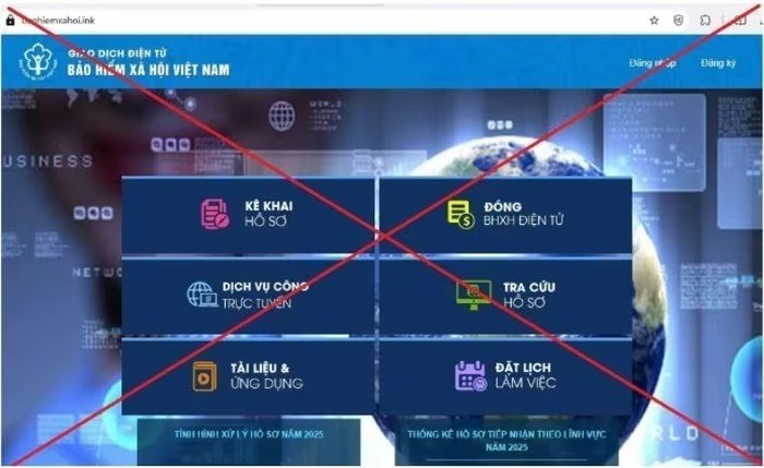 Người dân cần thận trọng với các website giả mạo BHXH Việt Nam.