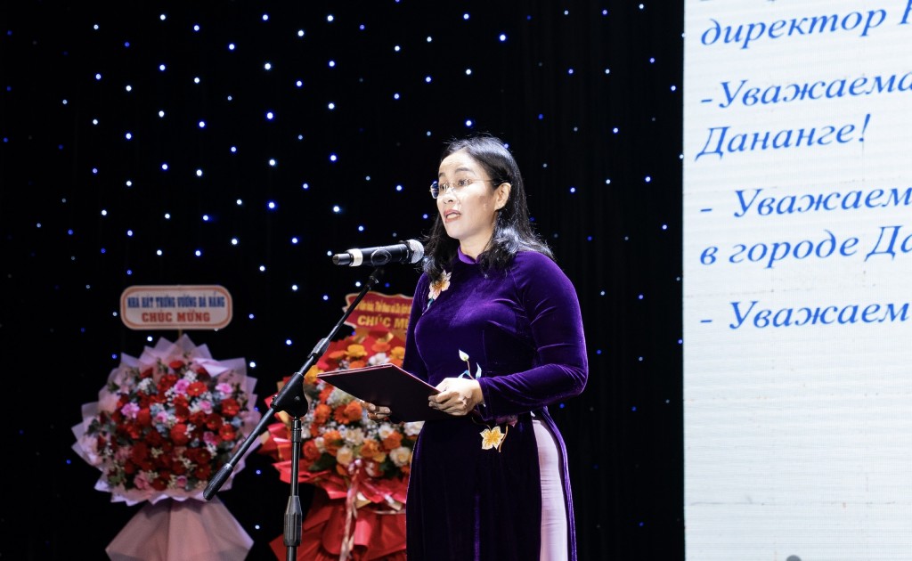 Phó Chủ tịch UBND TP Đà Nẵng Nguyễn Thị Anh Thi phát biểu khai mạc (Ảnh: Đ.Minh)