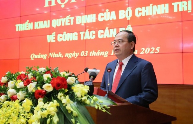 Bộ Chính trị điều động đồng chí Quản Minh Cường giữ chức Bí thư Tỉnh ủy Quảng Ninh