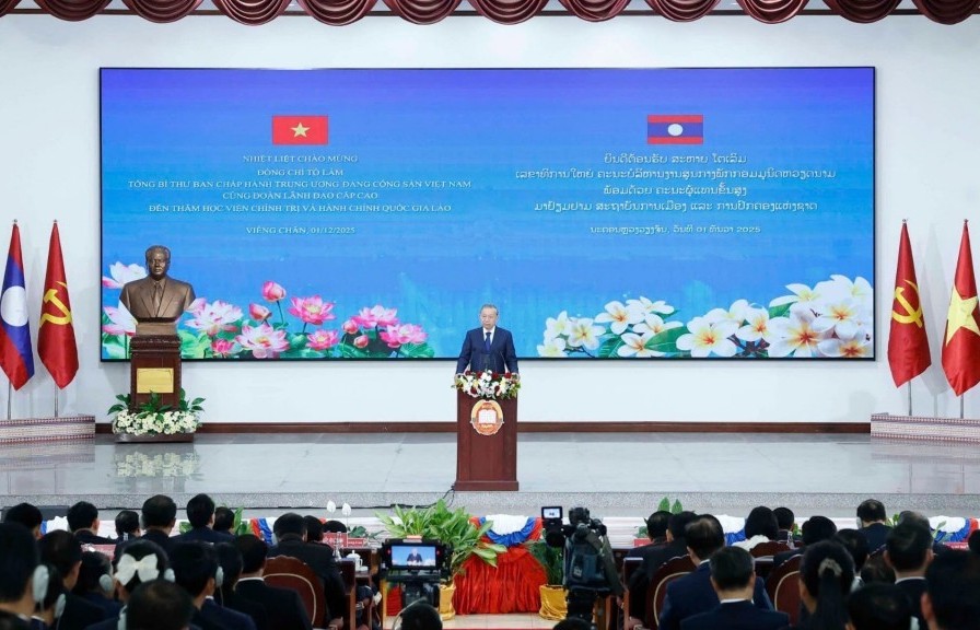 Phát biểu của Tổng Bí thư Tô Lâm tại Học viện Chính trị và Hành chính Quốc gia Lào