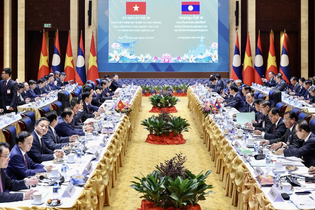 Kỳ họp lần thứ 48 Uỷ ban Liên Chính phủ về hợp tác song phương Việt Nam – Lào - Ảnh: VGP/Nhật Bắc Kỳ họp lần thứ 48 Uỷ ban Liên Chính phủ về hợp tác song phương Việt Nam – Lào - Ảnh: VGP/Nhật Bắc