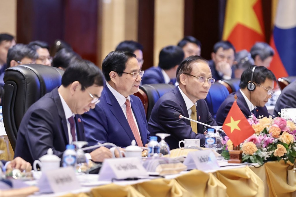 Thủ tướng Phạm Minh Chính nhấn mạnh trong bối cảnh gặp nhiều khó khăn, thách thức, song nhờ quán triệt sâu sắc chỉ đạo của hai Bộ Chính trị, cùng nỗ lực, quyết tâm cao của Nhà nước, Chính phủ, hai nước đã triển khai nghiêm túc, hiệu quả các Thỏa thuận cấp cao, mang lại nhiều thành tựu trong hợp tác giữa hai nước - Ảnh: VGP/Nhật Bắc Thủ tướng Phạm Minh Chính nhấn mạnh trong bối cảnh gặp nhiều khó khăn, thách thức, song nhờ quán triệt sâu sắc chỉ đạo của hai Bộ Chính trị, cùng nỗ lực, quyết tâm cao của Nhà nước, Chính phủ, hai nước đã triển khai nghiêm túc, hiệu quả các Thỏa thuận cấp cao, mang lại nhiều thành tựu trong hợp tác giữa hai nước - Ảnh: VGP/Nhật Bắc